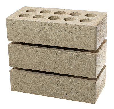 Картинка Кирпич - Гиперпрессованный кирпич Облицовочный одинарный крафт : М-200 размером 120x250x65. Цвет бежевый, производство ЛИТОС 