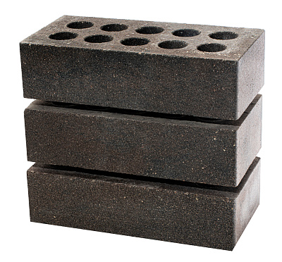 Картинка Кирпич - Гиперпрессованный кирпич Облицовочный одинарный магма : М-200 размером 120x250x65. Цвет коричневый, производство ЛИТОС 