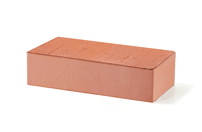 Картинка Кирпич - Облицовочный кирпич Облицовочный Одинарный Полнотелый : М-400 размером 120x250x65. Цвет красный, производство ЛСР 